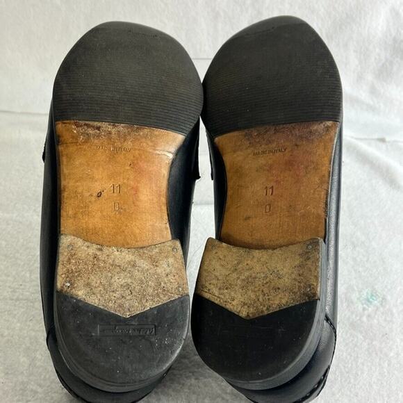 Salvatore Ferragamo Studio Shoes Mens 11D Black Leather Tassel Kiltie Loafer main image 7